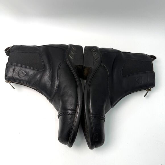 Ariat Women's 9B Heritage RT Zip Paddock Boot Riding Black Leather - Picture 10 of 11